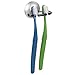iDesign Plastic and Aluminum Ultra Power Lock Suction Toothbrush Holder, The Metro Collection - 2.75