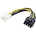 PCIe Power 6pin to 8pin (6+2) adapter cable from Patton Power Essentials