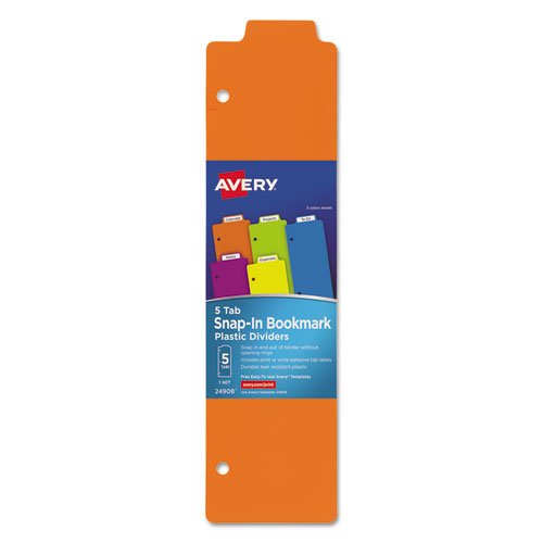 AVE24908 - Tabbed Snap-in Bookmark Plastic Dividers