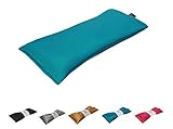 Eye Pillow Vacation Organic Flax Seed Filled, Microwavable Unscented Eye Pillow - Aqua - Ultra Silky Satin