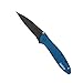 Kershaw New Leek Knife Black Blade w/Navy Blue Handle Manual Opening 1660NBBLK