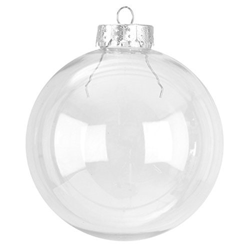 Christmas Direct Clear Glass Style Shatterproof Plastic Baubles (10 pack - 67mm) top fill perfect for personalised gifts, wedding favours and craft projects.