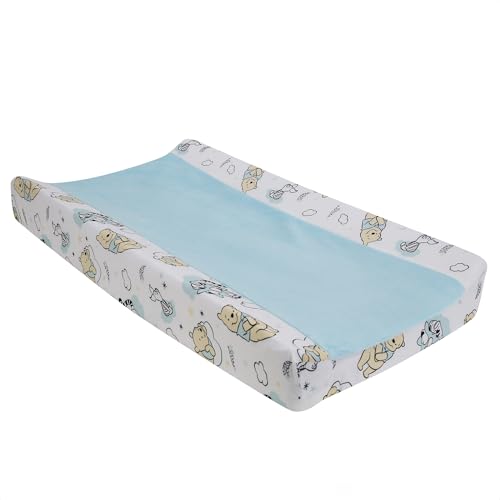 Lambs & Ivy Disney Baby Winnie The Pooh Hugs Soft Blue Minky Changing Pad Cover