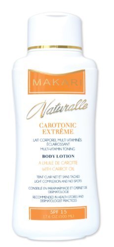 Makari Naturalle Carotonic Extreme Lightening Multi-vitamin Toning Body Lotion Enriched with Carrot Oil, SPF 15, 17.6 Fl Oz.