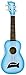 Kala MK-SD-LBBURST Makala Dolphin Soprano Ukulele - Light Blue Burst Bundle with Gig Bag, Tuner, Austin Bazaar Instructional DVD, and Polishing Cloth