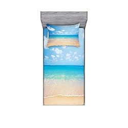 Ambesonne Ocean Fitted Sheet & Pillow Sham