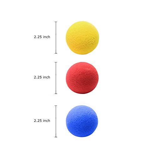 CeleMoon 6Pcs Super Soft Safe Foam Baseball Balls for Kids Age 1+ Yrs Old, Indoor Outdoor Playing, Storage Bag Included