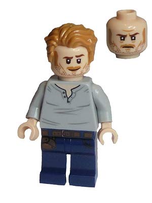 LEGO Jurassic World Owen Grady (Open Shirt) Minifigure from 75938 (Bagged)