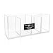 Isaac Jacobs 4-Compartment Clear Acrylic Organizer- Makeup Brush Holder- Storage Solution- Office, Bathroom, Kitchen Supplies and More (Clear) primary