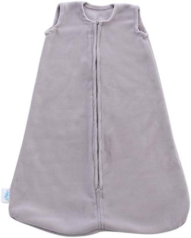 All Season Micro-Plush Baby Sleep Bag and Sack with Inverted Zipper, Ultra Light – Unisex Clothes for Toddlers, Sleeveless Warm Soft Plush Wearable Blanket – (TOG 1, Large, Age 12-18 Months) – Gray