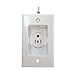 Eaton TR775W-SP Tamper Resistant Single Recessed Receptacle with Clock Hanger with 15-Amp, 125-Volt, NEMA 5-15, White