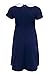 GORLYA Girl's Short Sleeve Casual Vintage Collar Fit and Flare Skater Party Dress with Pockets 4-12 Years (GOR1006,12Y,Navy)
