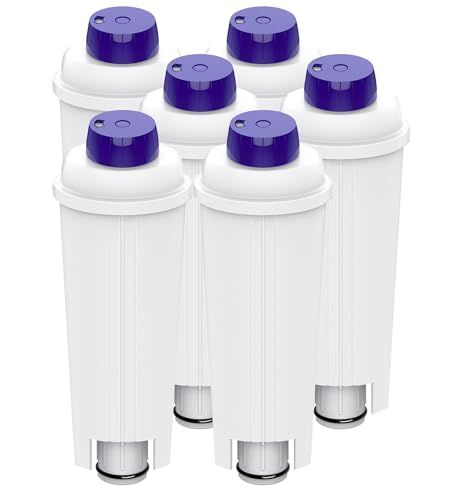 Aiitomg 6 x Water Filters for Delonghi Automatic Coffee Machines with Delonghi Active Carbon Descaler Filters for De'Longhi ECAM, ETAM, EC, BC Series