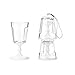 Kikkerland Stacking Wine Glass, White, Set of 2