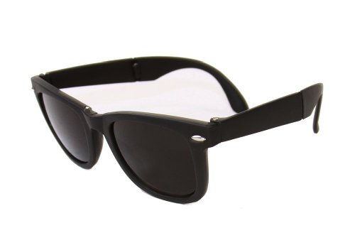 Gravity Shades Foldable Matte Black Sunglasses + GT Case