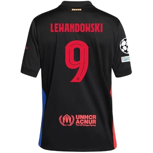 Amazon.com : Lewandowski #9 Away Black Soccer Jersey for Men Fan