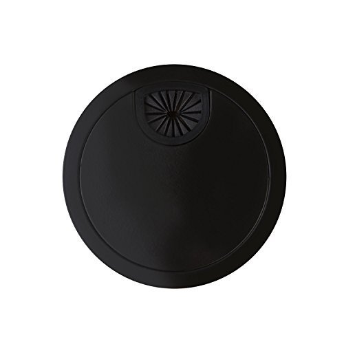 Kit 6 Passacavi Da Scrivania In Plastica ABS, Diametro 60 Mm, Con Sega A Tazza, Per Ufficio E Mobili, Colore Nero