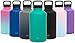 Simple Modern 40 Ounce Summit Water Bottle - Stainless Steel Liter Flask +2 Lids - Wide Mouth Tumbler Double Wall Vacuum Insulated Green Leakproof -Emerald