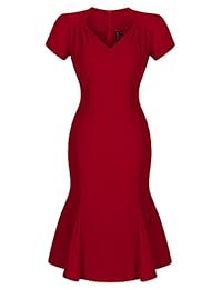 HUADA - Vestido de fiesta para mujer, estilo rockabilly, vintage, años 40, para damas de honor, patinador, té