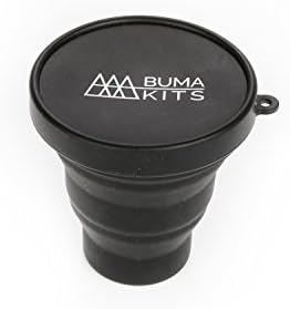 Buma Kits Adventure Collection Burning Man Collapsible Silicone Camping Cup - 200ml - Black