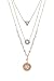 Rose Gold Rose Quartz Essential Oil Diffuser Necklace, Multi-Layer Chain 6mm Bead; Rose Gold 25mm Locket; 9 Colored Diffuser Pads, Velvet Bag (Rose Gold and Rose Quartz)
