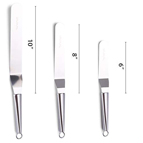 Offset Spatula set Stainless Steel Cake Icing Spatulas 6 8 10 Inch