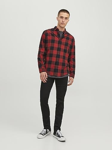 Herren Hemd Jjegingham Twill Shirt L/S Noos, Rot (Brick Red/Slim Fit), M