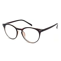 Outray Vintage Inspired Small Nails Round Clear Lens Glasses 2169c2 Brown