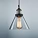 CLAXY Ecopower Industrial Edison Antique Glass 1-Light Mini Pendant Hanging Light