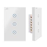 Jinvoo WiFi Wall Light Touch Panel Switch, No Hub Required, AC 110-240V, Wireless Remote Control, Compatiable with Alexa Echo, Works with Google Home