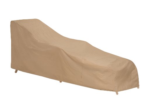 Protective Covers Weatherproof Wicker/Rattan Chaise Lounge Cover, Tan