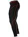 Cadmus Men's Compression Running Workout Leggings,2 Pack,1007,Black(Black Stripe) & Black(Red Stripe),M