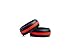 Lucky Rings 3 Pack - Striped Silicone Wedding Band - Silicone Wedding Ring - Middle Line - Blue, Grey, Red - Size 10 (10)