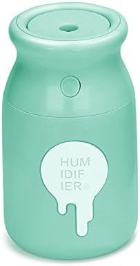 MeeTop Ultrasonic Mini Humidifier, Portable Air Purifier Personal Cool Mist 180ml Cute Milk Bottle Auto-Off for Home Cars Yoga and More (Blue)