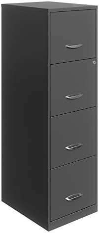 18 Deep Light Duty 4 Drawer Metal Letter File Cabinet In Charcoal Amazon Ca Home Kitchen