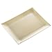DECORAT PLASTIC PLATES / DINNER PLATES | 11.75 Inch Ivory Party Plates - 20 Pack | Rectangle Disposable Plates | Elegant & Fancy Heavy Duty Party Supplies Plates for all Holidays & Occasions