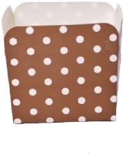 Simply Baked Square Paper Baking Cup, Brown with White Dot, 288-Pack, Entertain with Ease and Style, Serve Cupcakes, Ice cream, Appetizers and More