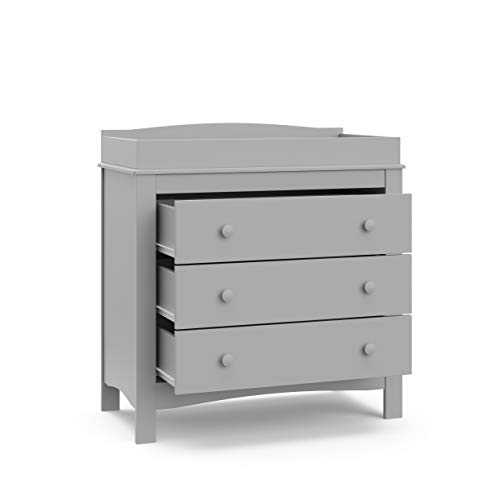 Graco Noah 3 Drawer Chest with Changing Topper (Pebble Gray