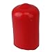 CNBTR Soft Rubber Screw Thread Cover Round Rubber Hose End Caps Rubber Finisher Pipe Stop 30x17x14mm Red Pack of 10
