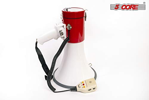 image for 5 Core Megaphones Speaker PA Bullhorn with Siren/Loudhailer - Ideal fo