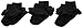 Jefferies Socks Baby-Girls Newborn Misty Ruffle Turn Cuff Socks 3 Pair Pack, Black, Newborn
