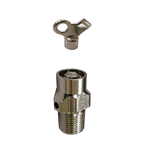 (H&H) New HVAC 1/8" MIPS Radiator Vent Valve with Key