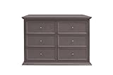 Million Dollar Baby Foothill-Louis 6-Drawer Changer Dresser with Tray, WeaThered Grey