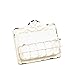 VIP Home & Garden MT2155 Vintage Style Antique Business Card Holder, White, Metal