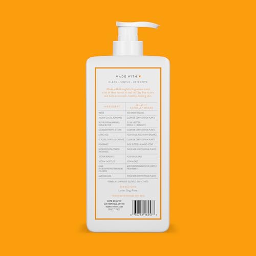 NATIVE MOISTURIZING BODY WASH CONTAINS NATURALLY DERIVED INGREDIENTS | FOR WOMEN & MEN, SULFATE, PARABEN, & DYE FREE LEAVING SKIN SOFT AND HYDRATED | SHEA BUTTER & ALMOND 18 OZ