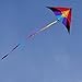 emma kites Reverie 60in Delta Kite Rainbow for Beginner Kids Adults Easy to Fly - RTF Kit Including Kite Tail & 320ft Kite String - for Spring Breeze, Outdoor Games Activities