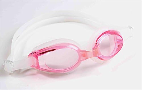 Little Cherry Swimming Goggles No Leaking Anti Fog UV Protection Clear Lens,Easy Adjustable Soft Swim Eyewear for adult with Case (Pink)