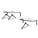 Wall Mounted Adjustable Durable Steel Clothes Rack Set of 2 Drying and Hanging Closet Bar Rail Organizer (Black)