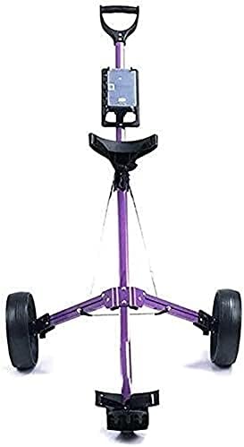 TUHFG Golf Push Cart Golf Trolley Golf Push Carts Foldable Golf Cart, Golf Trolley 2 Wheel Purple Hand Push Cart Quick Open and Close Golf Caddy with Score Board, Airport Luggage Check Carrier Cart TUHFG Golf Push Cart Golf Trolley Golf Push Carts Foldable Golf Cart, Golf Trolley 2 Wheel Purple Hand Push Cart Quick Open and Close Golf Caddy with Score Board, Airport Luggage Check Carrier Cart