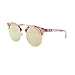 Mio Eyewear [Clubmaster - Pink Mirrored] Fashion Sunglasses for Woman (100% UV Protection) - Marble Dark Pink